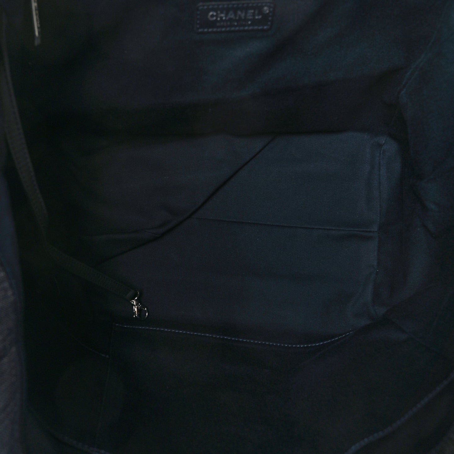 Denim Medium Deauville Tote Blue Orange