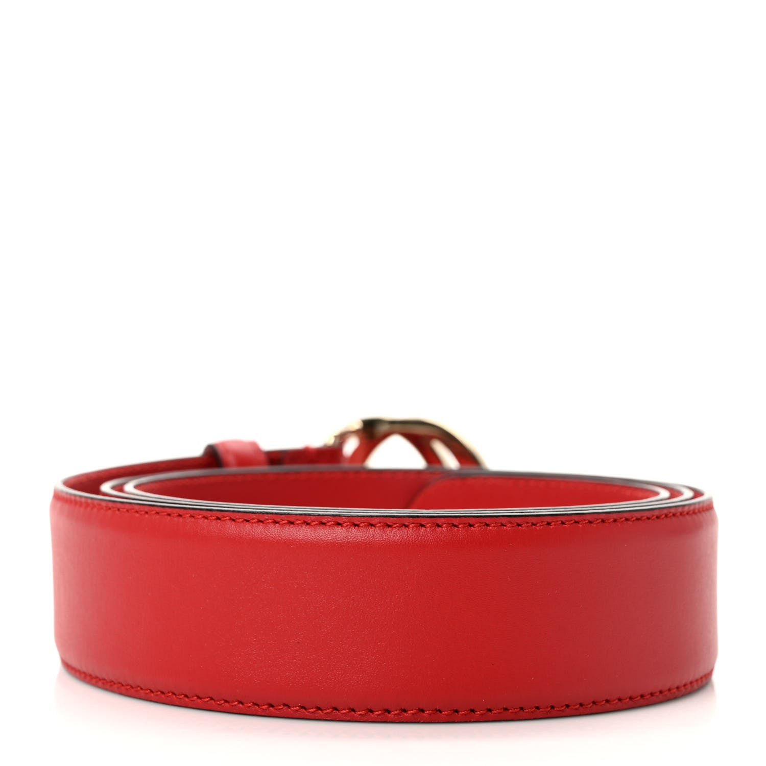 Gucci Moon Calfskin Interlocking G 37mm Belt 100 40 Vibrant Red 2 of 4