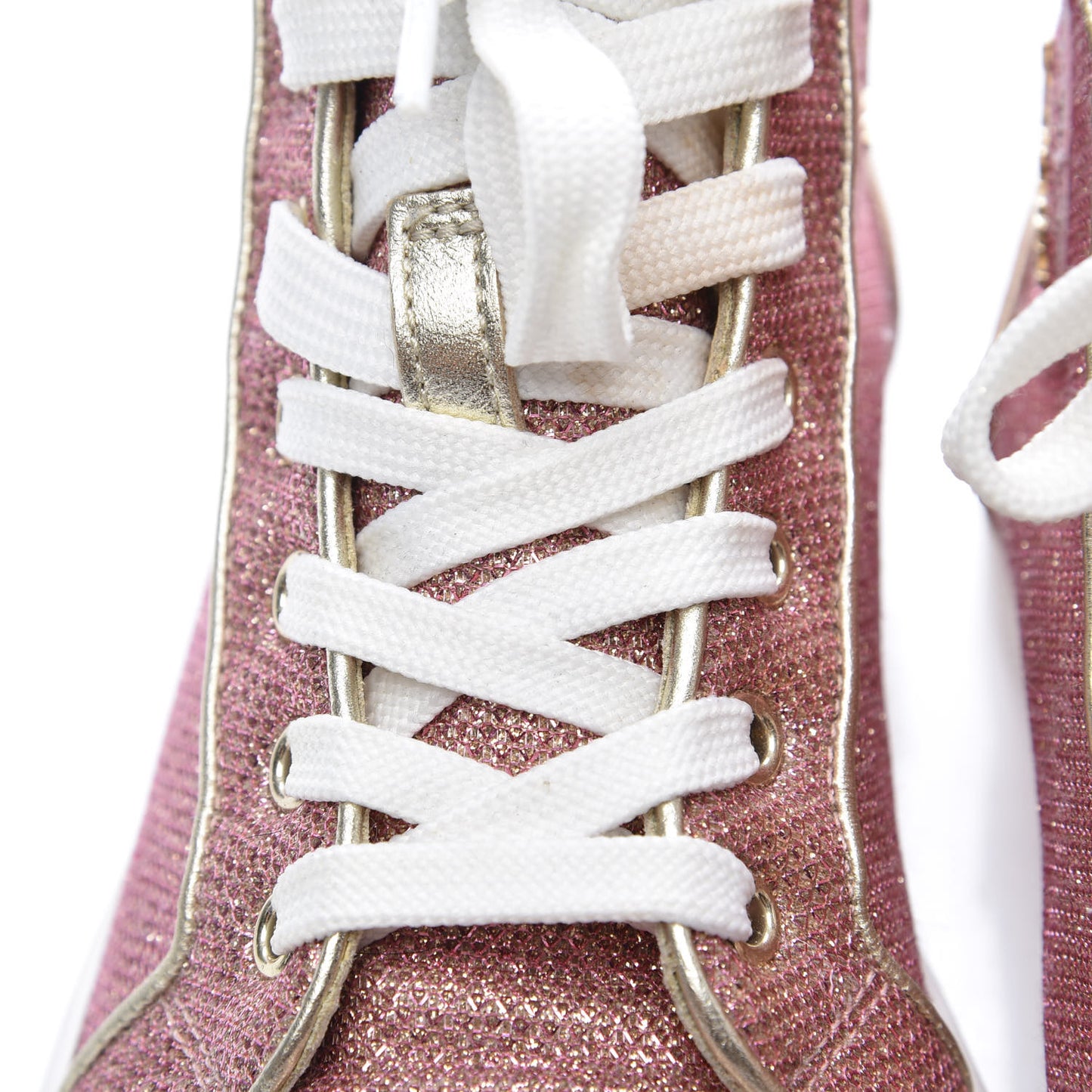 Glitter Womens Bip Bip Orlato Flat Sneakers 37 Poudre