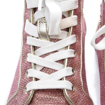 Christian Louboutin Glitter Womens Bip Bip Orlato Flat Sneakers 37 Poudre 9 of 9