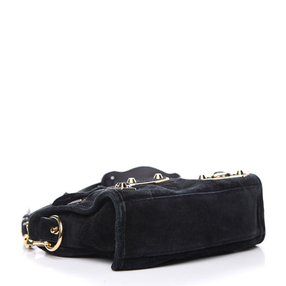 Balenciaga Baby Daim Suede Gold Metallic Edge Hardware Mini City Black 4 of 12