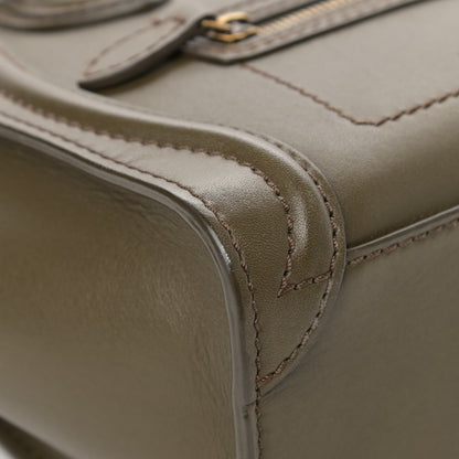 Celine Smooth Calfskin Nano Luggage Khaki 8 of 14