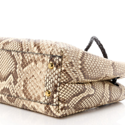 Bottega Veneta Snakeskin Intrecciato Small Andiamo Shoulder Bag Roccia Fondant 11 of 11