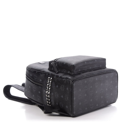 MCM Visetos Medium Side Studs Stark Backpack Black 3 of 9