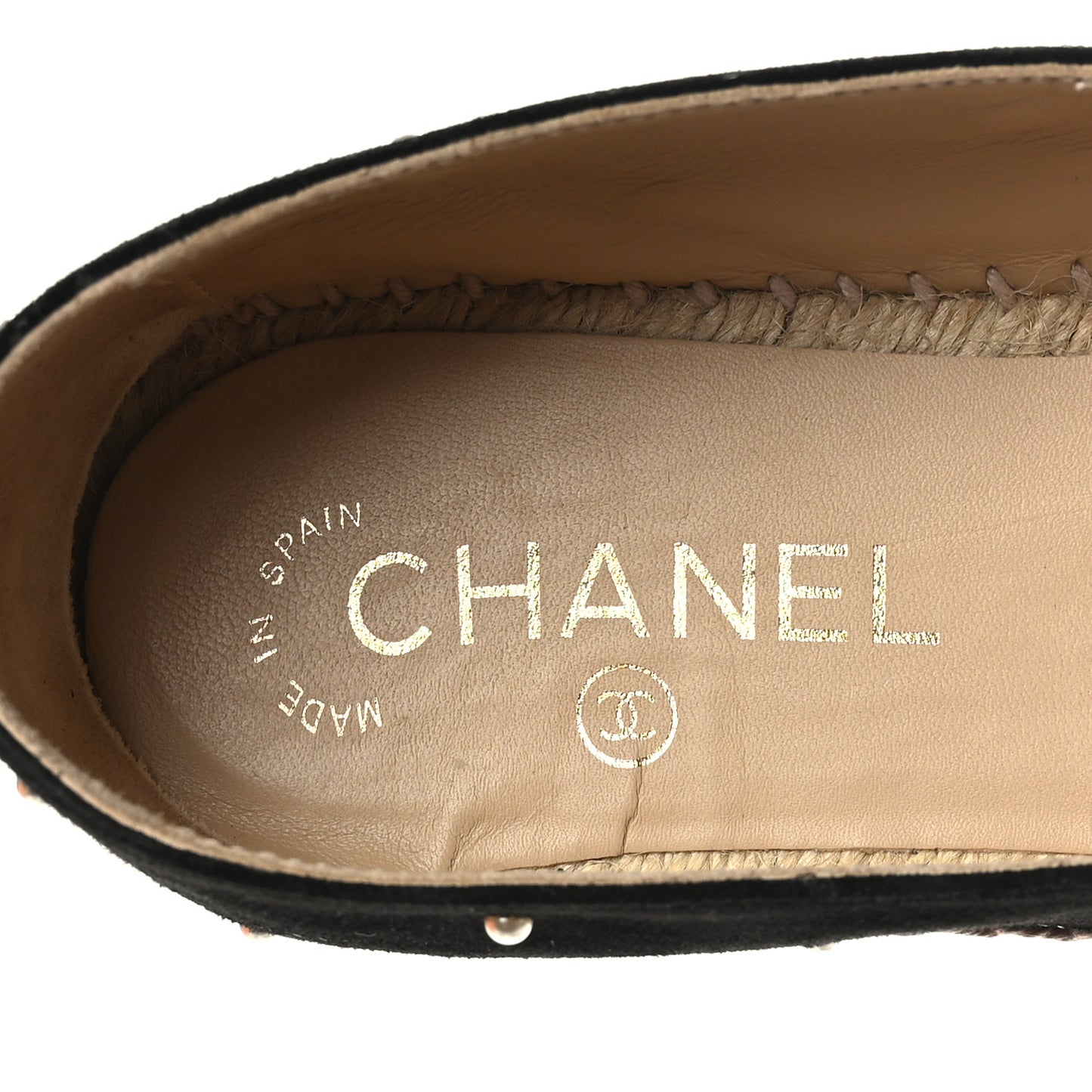 Suede Pearl CC Espadrilles 38 Black