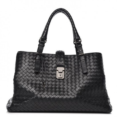 Bottega Veneta Nappa Intrecciato Medium Roma Tote Black 1 of 12