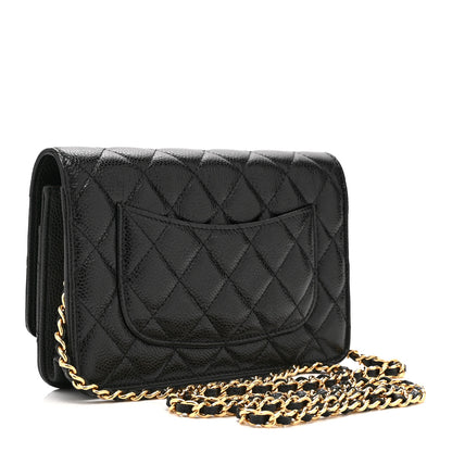 Chanel Caviar Quilted Wallet on Chain WOC Black 3 of 12