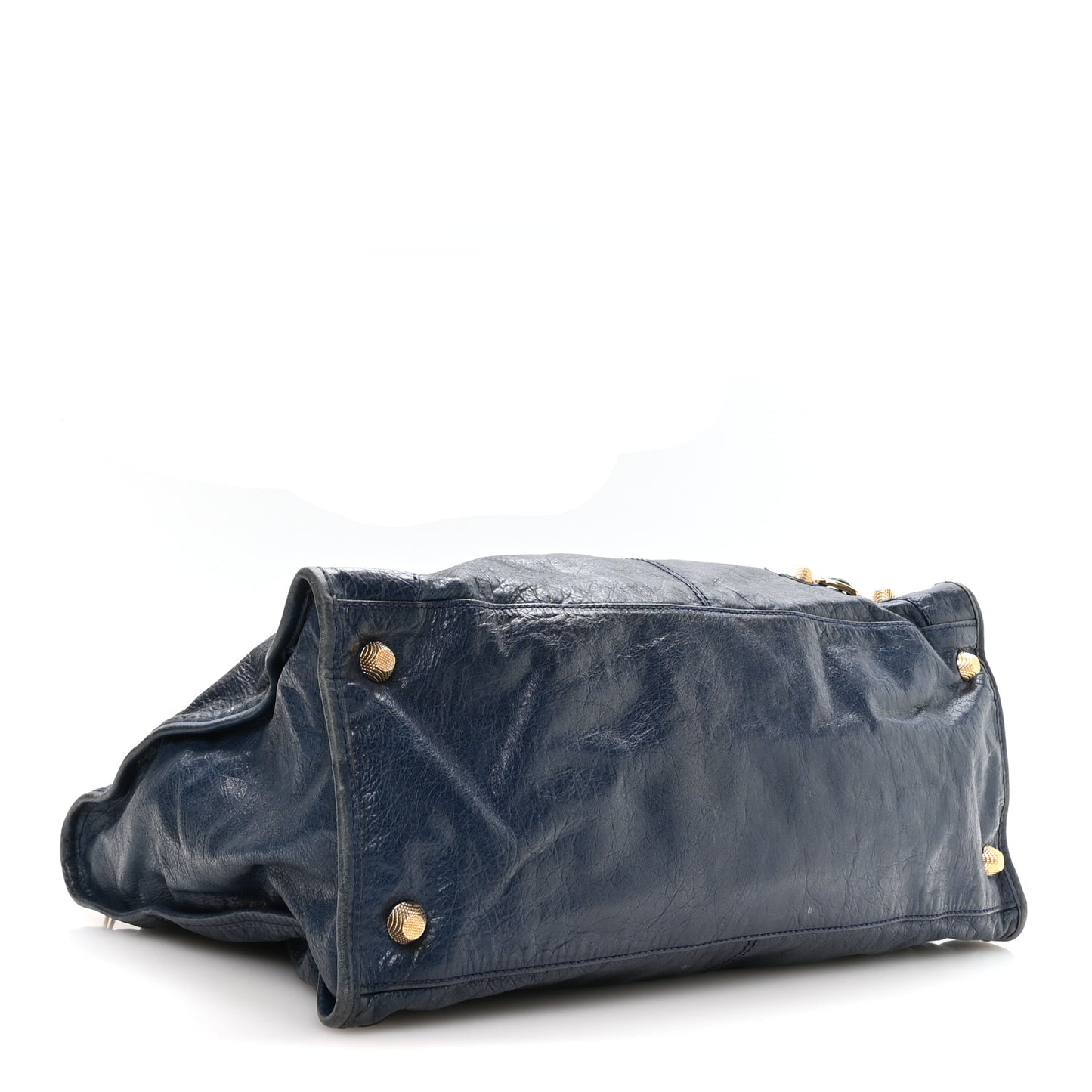 Agneau Giant 12 Gold Hardware Work Bleu Mineral