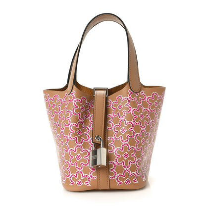 Hermes Swift Micro Lucky Daisy Picotin Lock Chai Rose White 1 of 10