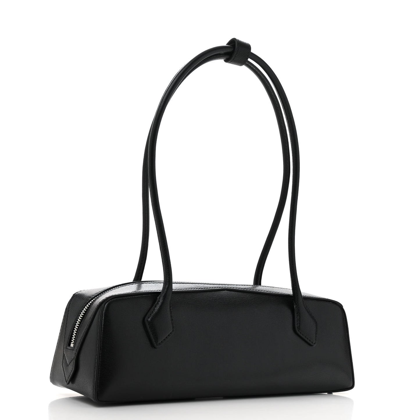Shiny Goatskin Medium Le Teckel Bag Black