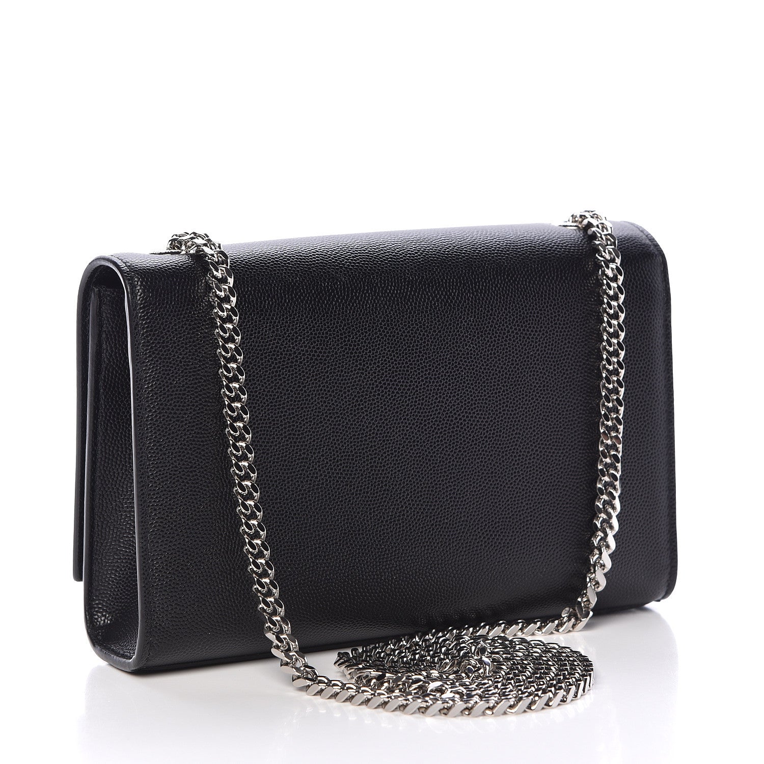 Saint Laurent Grain De Poudre Small Monogram Kate Satchel Black 3 of 10