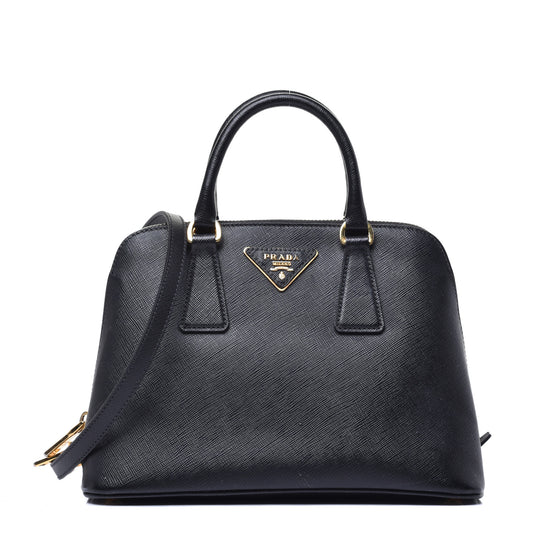 Saffiano Lux Small Promenade Tote Black