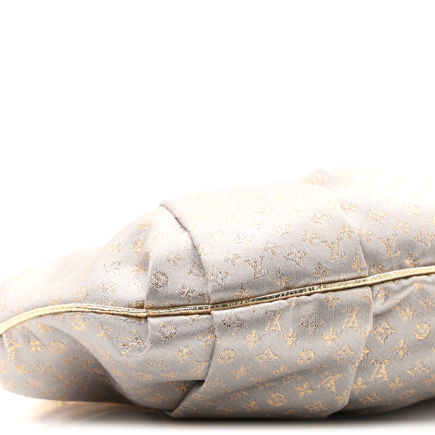 Louis Vuitton Satin Monogram Aumoniere Clutch Silver 8 of 10