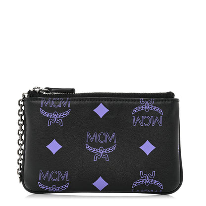 MCM Visetos Color Splash Key Pouch Dahlia Purple 1 of 7