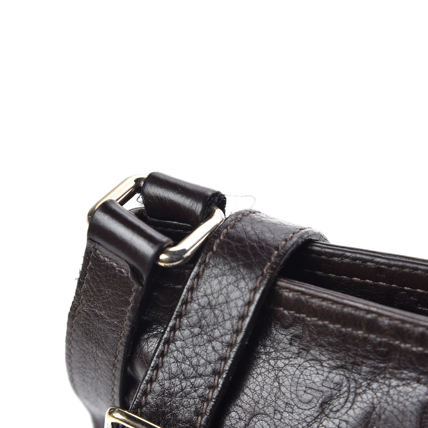 Guccissima Small Flat Messenger Bag Dark Brown
