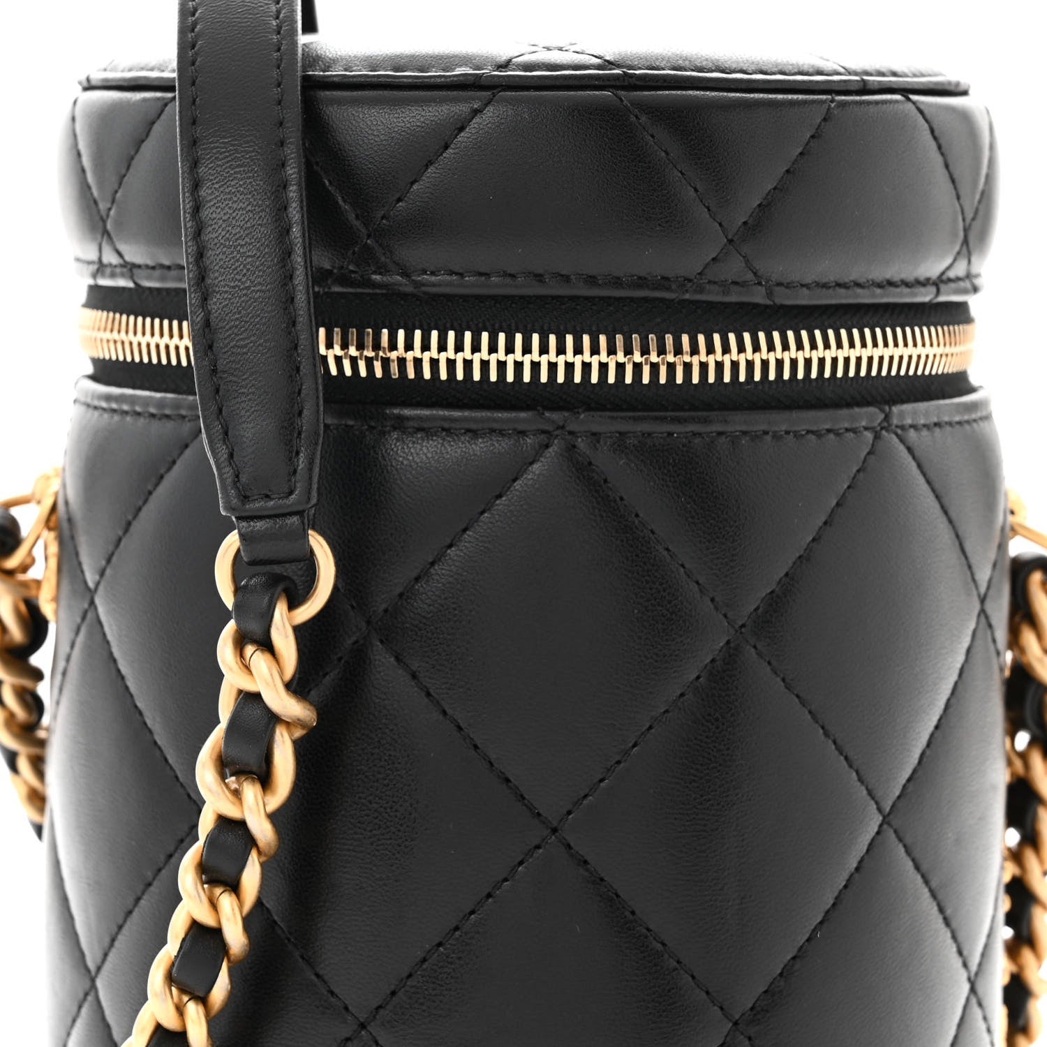 Chanel Lambskin Quilted Side Note Vanity Black 8 of 10