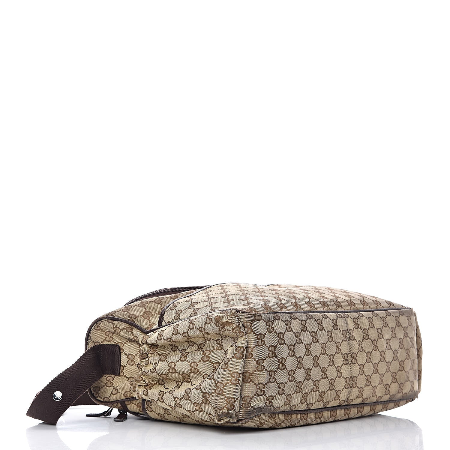 Gucci Monogram Natural Pigskin Large Diaper Bag Beige Ebony Cocoa Dark Chocolate 5 of 29