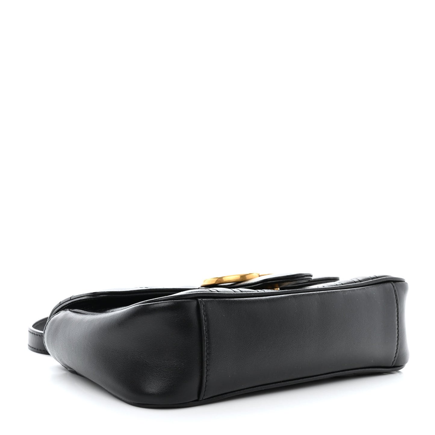 Calfskin Matelasse Small GG Marmont Shoulder Bag Black