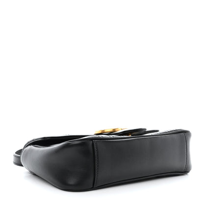 Gucci Calfskin Matelasse Small GG Marmont Shoulder Bag Black 4 of 12