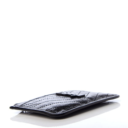 Saint Laurent Crinkled Calfskin Matelasse Monogram Niki Bill Pouch Black 4 of 7