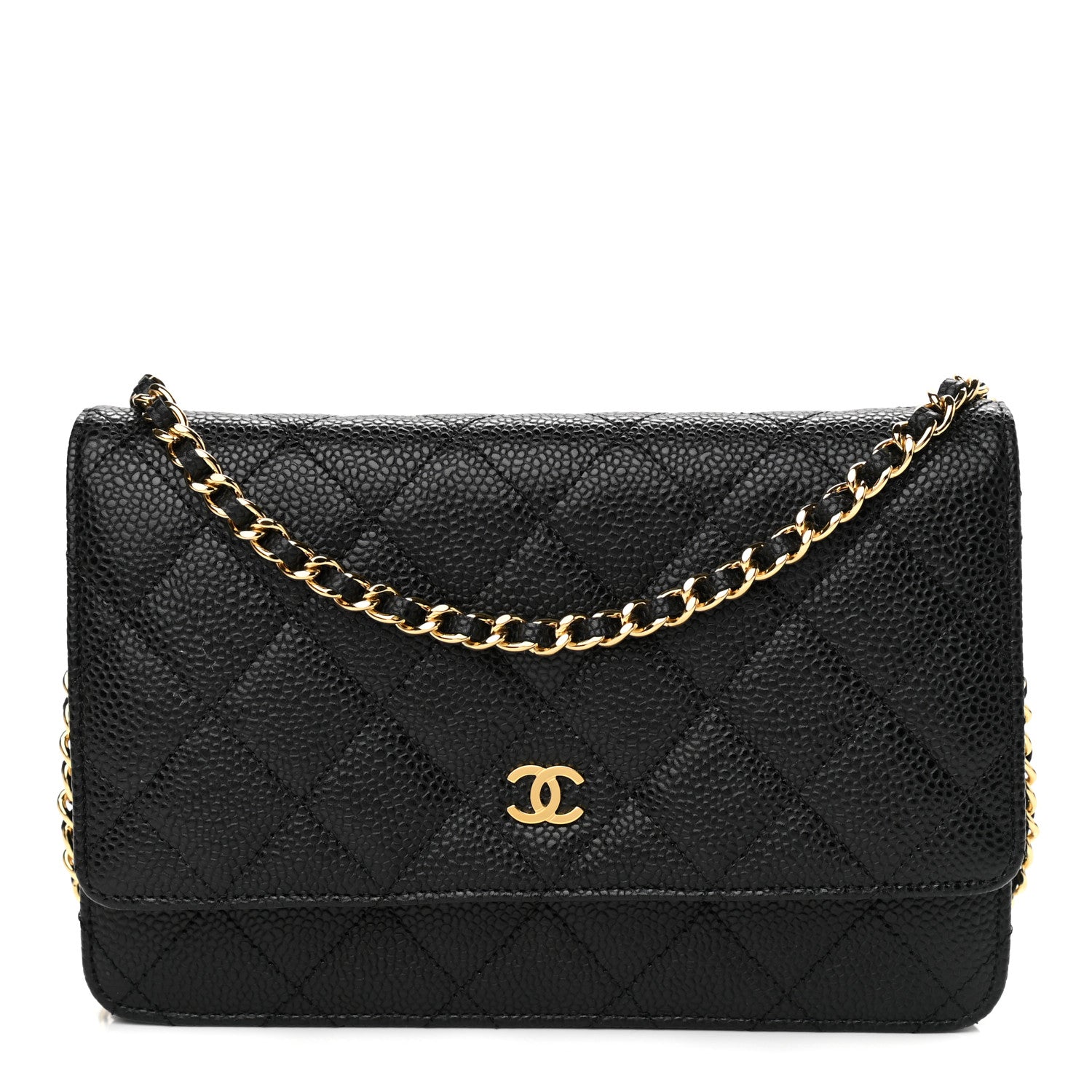 Chanel Caviar Quilted Wallet On Chain WOC Black 1 of 12