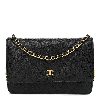 Chanel Caviar Quilted Wallet On Chain WOC Black 1 of 12