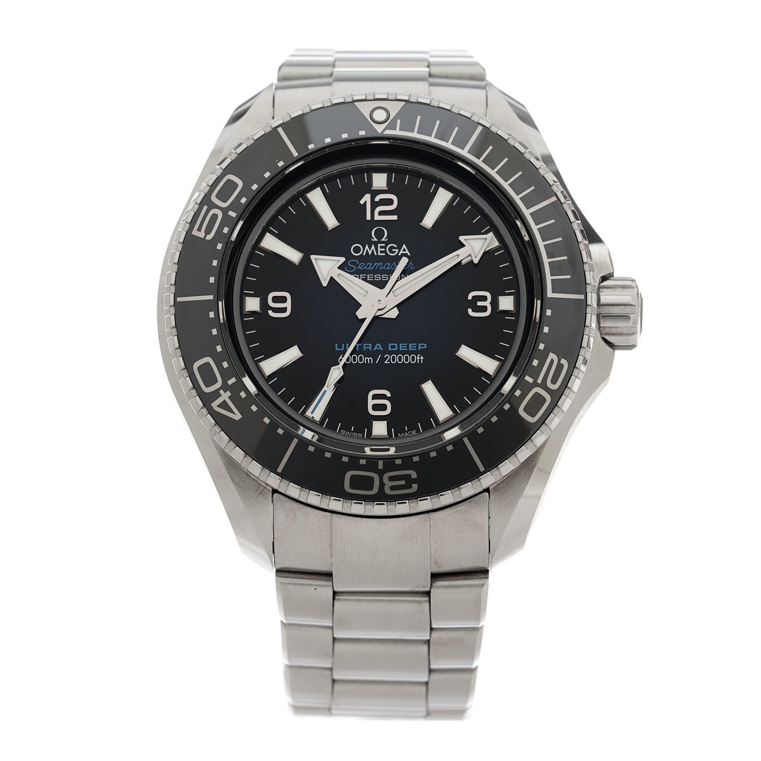 Omega Stainless Steel 45mm Seamaster Planet Ocean Ultra Deep Automatic Watch Black 215.30.46.21.03.002 1 of 4