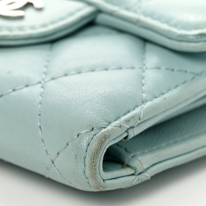 Chanel Caviar Quilted Small Flap Wallet Light Blue 9 of 11