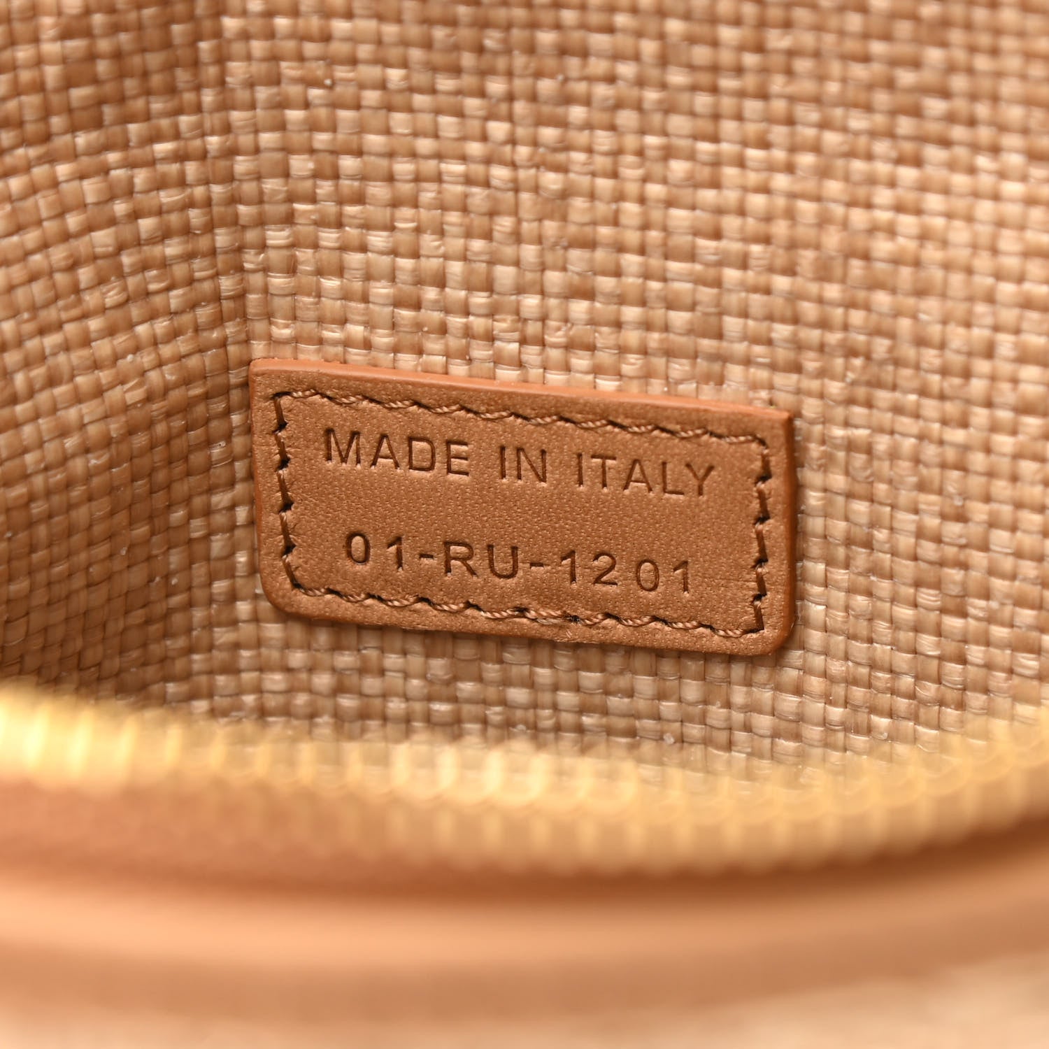 Christian Dior Raffia Cannage Medium Caro Daily Zipped Pouch Natural 7 of 11