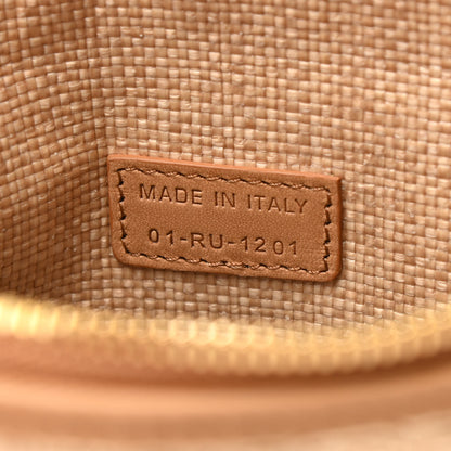 Christian Dior Raffia Cannage Medium Caro Daily Zipped Pouch Natural 7 of 11