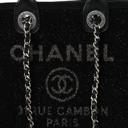 Chanel Lurex Canvas Mini Deauville Tote Black 7 of 11