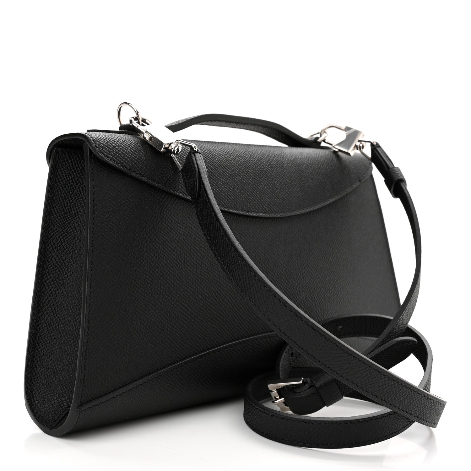 Moynat Carat Calfskin Gabrielle Clutch Black 3 of 10