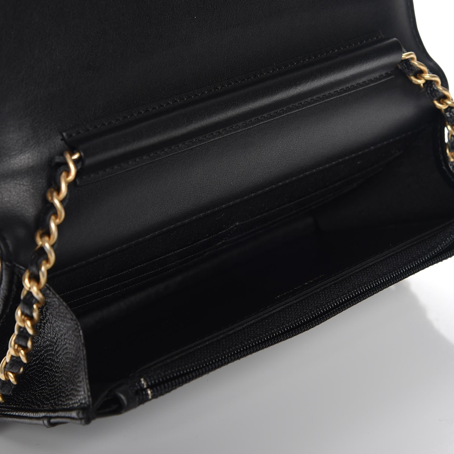 Chanel Caviar Quilted Boy Wallet On Chain WOC Black 5 of 9