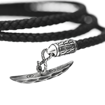 John Hardy Sterling Silver Leather Legends Naga Triple Wrap Bracelet 4 of 4