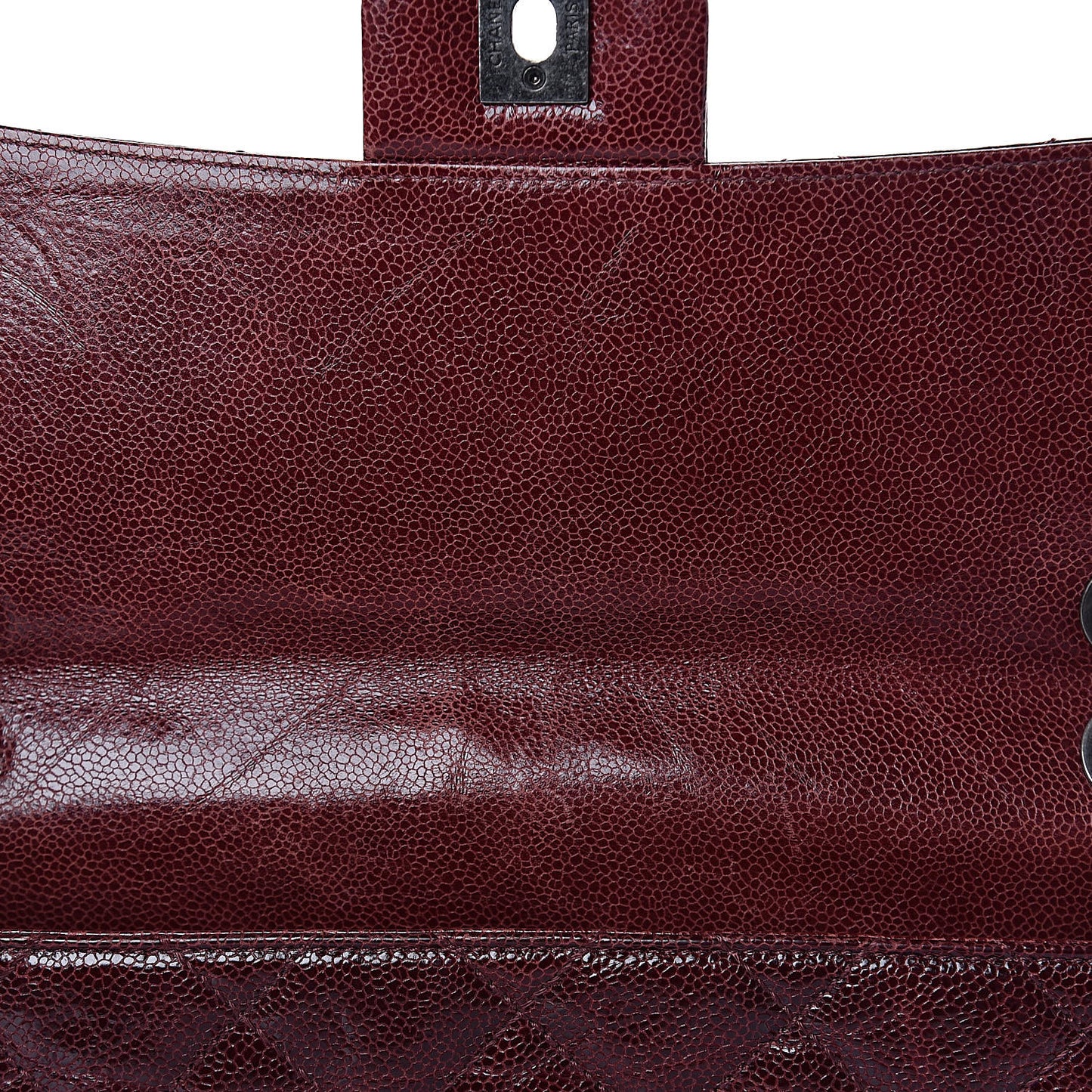 Crumpled Grained Calfskin Medium CC Crave Flap Bordeaux