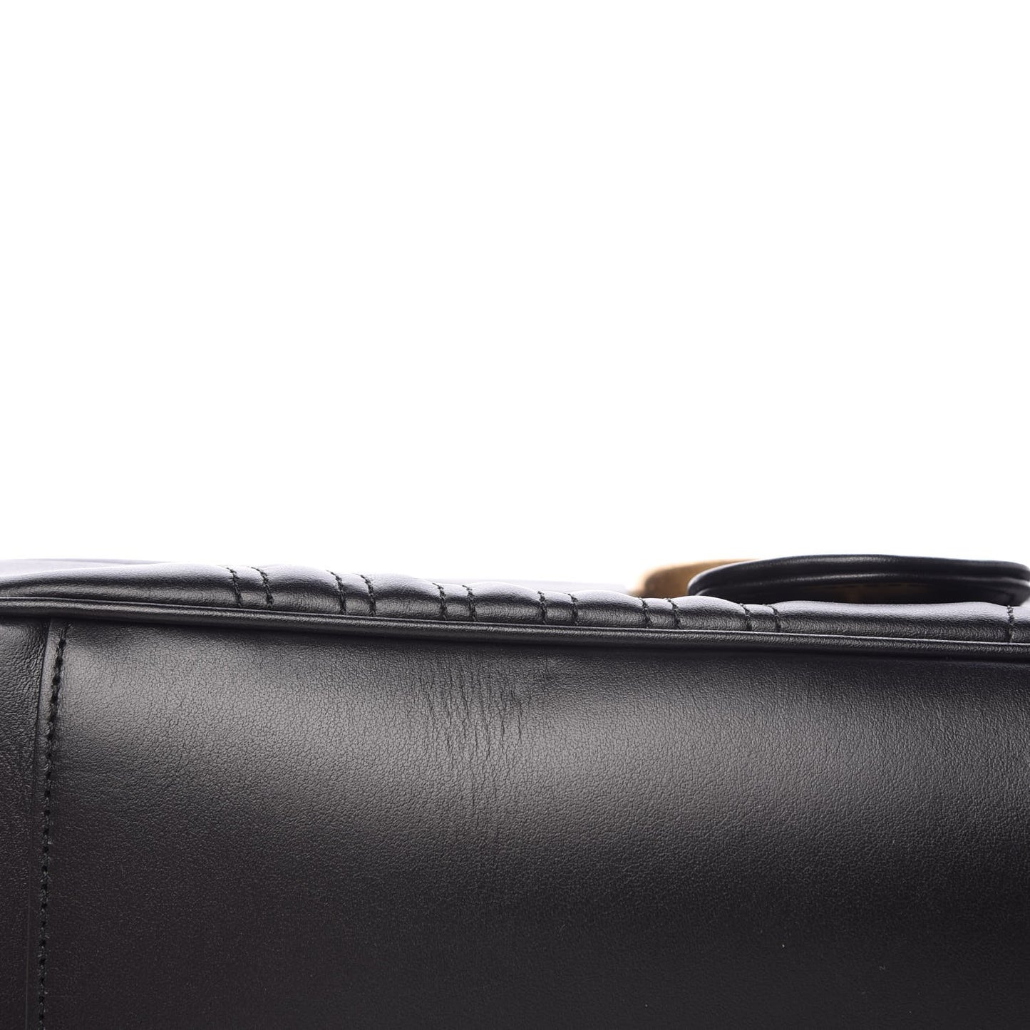 Calfskin Matelasse Large GG Marmont Shoulder Bag Black