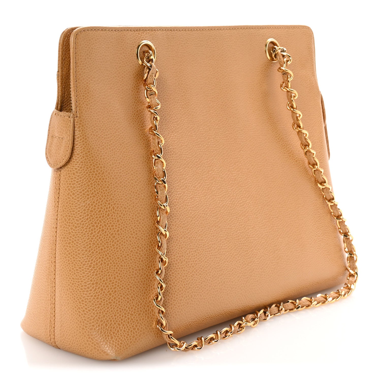 Chanel Caviar Shoulder Bag Beige 3 of 10