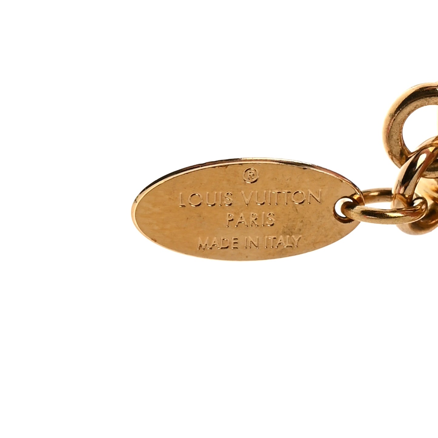 LOUIS VUITTON LV Facettes Bag Charm Key Holder Gold
