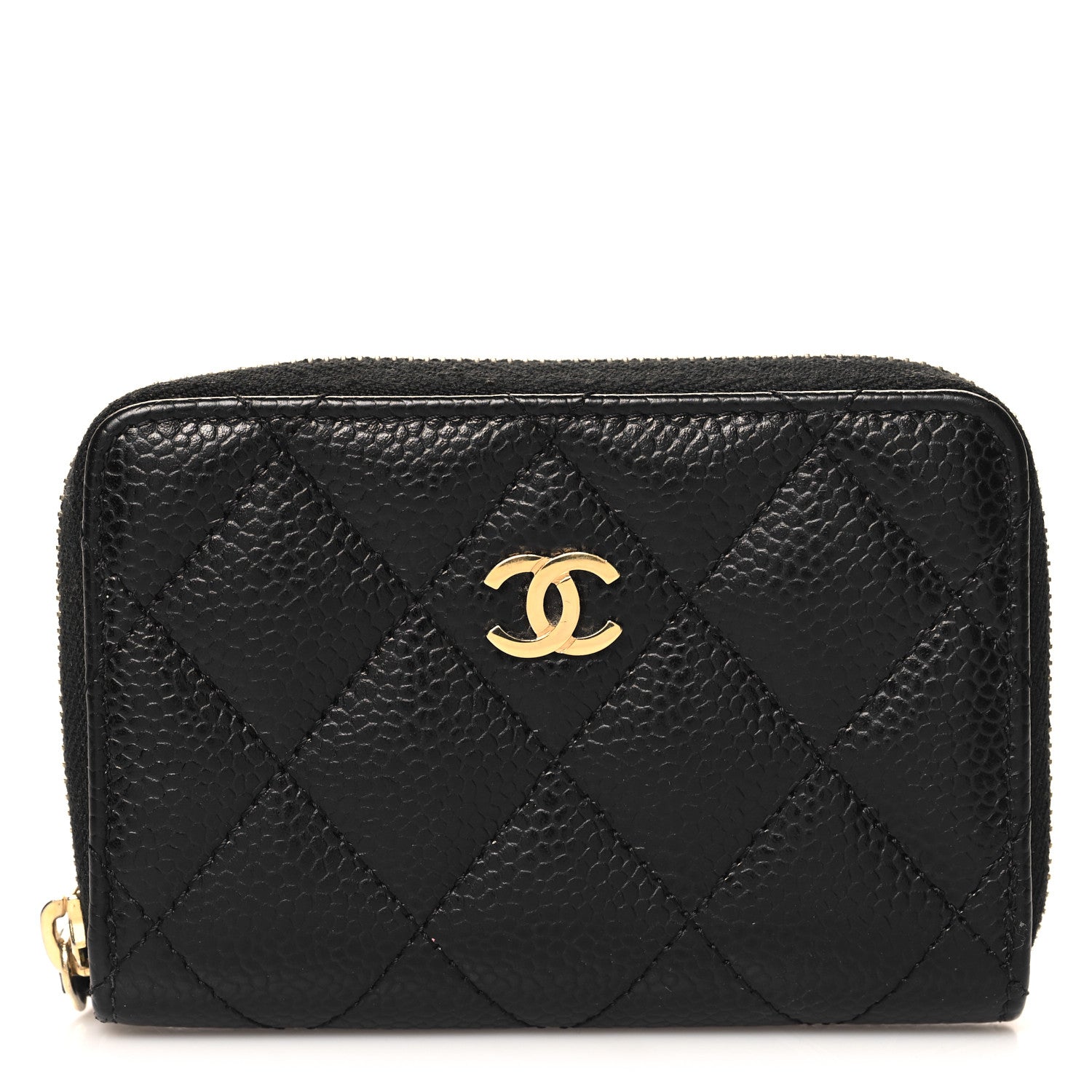 Chanel Caviar Quilted Zip Coin Purse Black 1 of 7