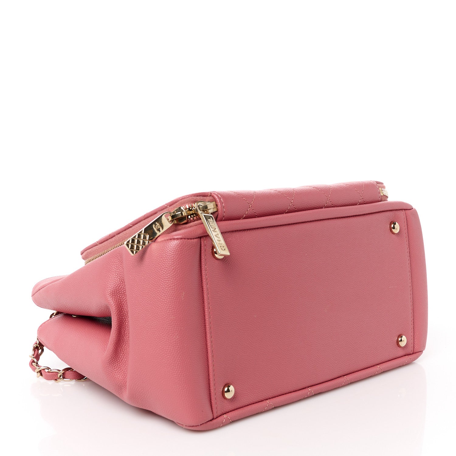 Chanel Caviar Quilted Small Business Affinity Shopping Bag Pink 4 of 12