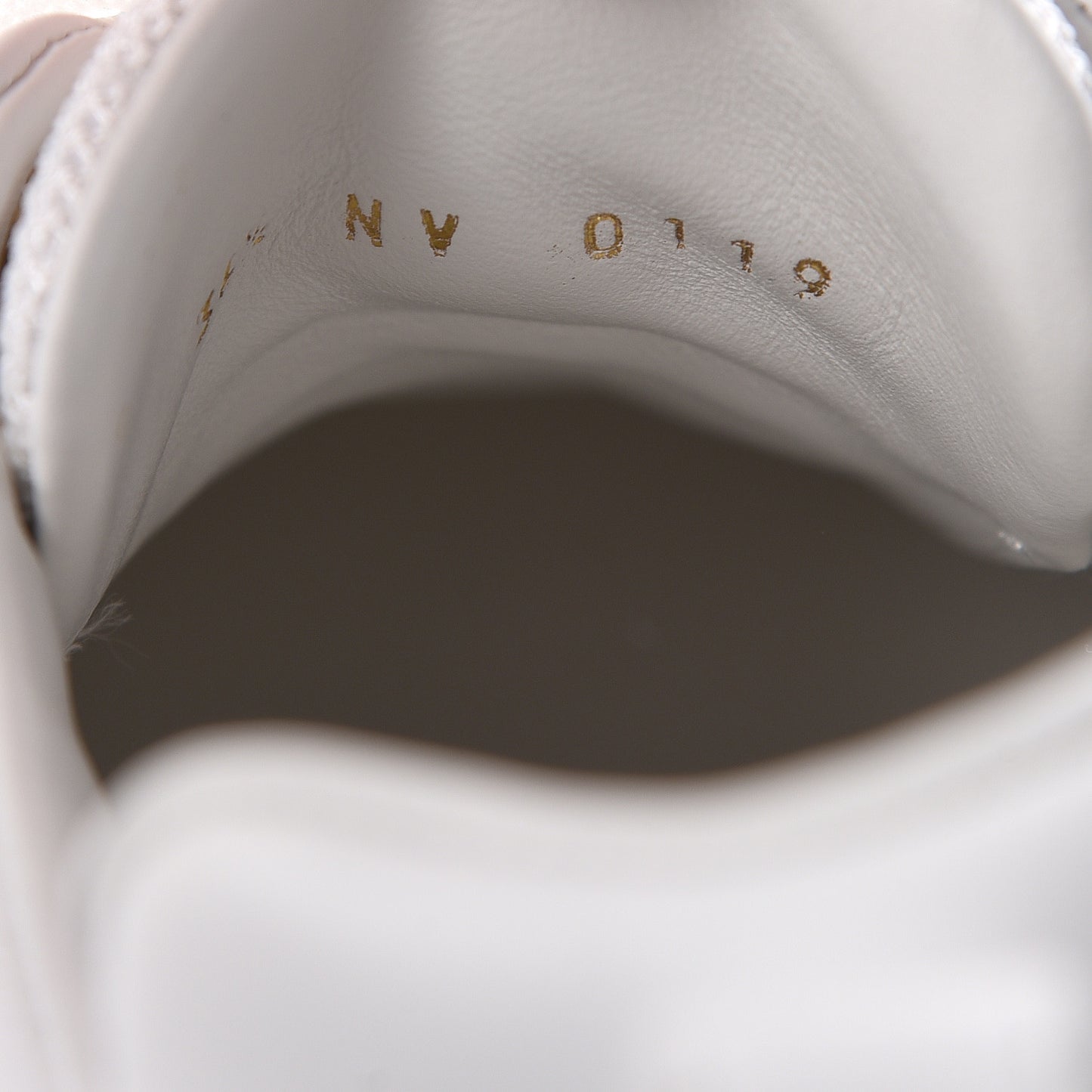 Calfskin Monogram Denim Run Away Sneakers 36.5 White