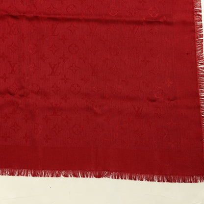 Louis Vuitton Silk Wool Monogram Shawl Pomme D'Amour 2 of 3
