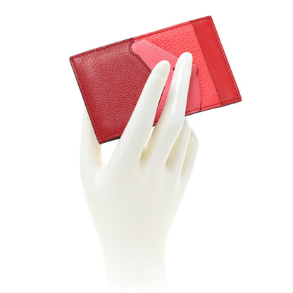 Hermes Evercolor Chevre Mysore Swift Les Petits Chevaux Card Holder Piment Rose Lipstick Rose Texas Rouge De Coeur 2 of 9
