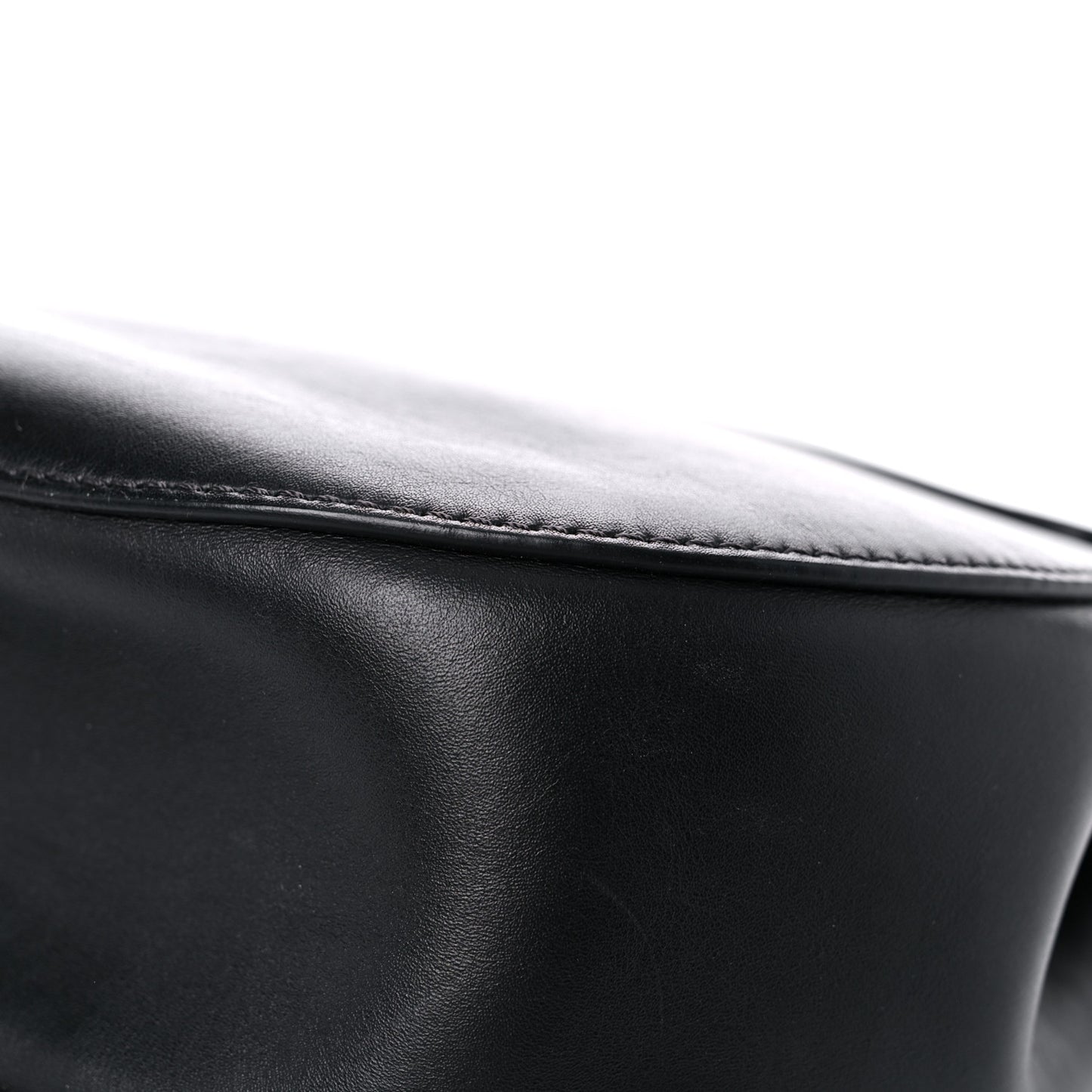Calfskin Suede Studded Drew Shoulder Bag Black