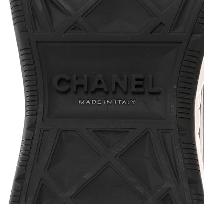 Chanel Suede Calfskin Nylon Grosgrain CC Sneakers 36 Dark Pink 8 of 9