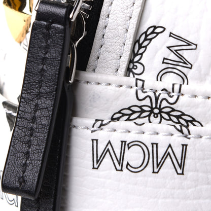 MCM Visetos Studded Small Stark M Backpack White 6 of 7