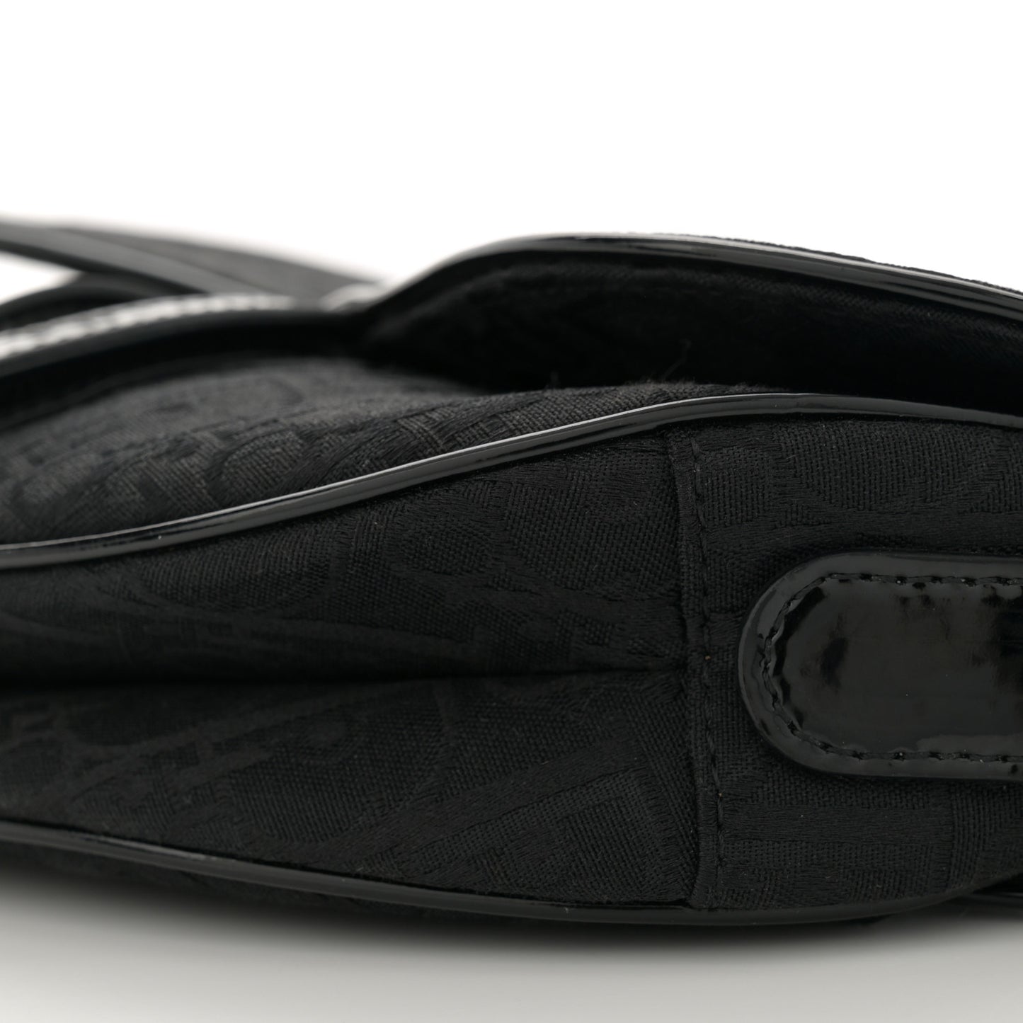 Monogram Patent Saddle Bag Black