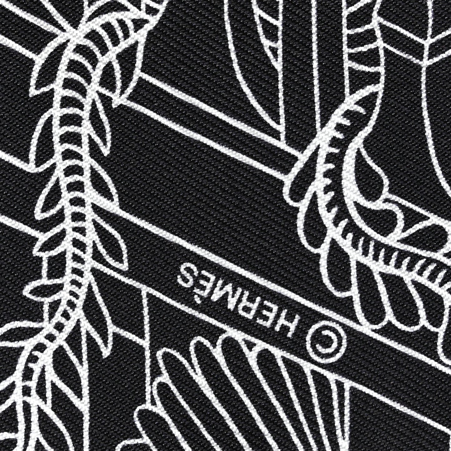 Silk Animapolis Twilly Black White