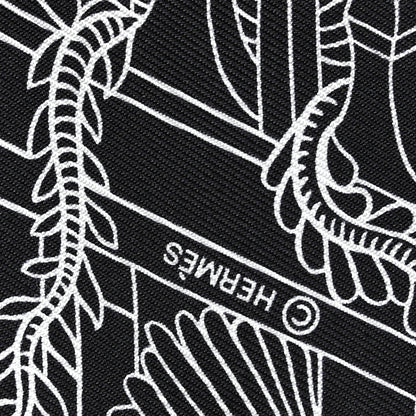 Hermes Silk Animapolis Twilly Black White 4 of 4