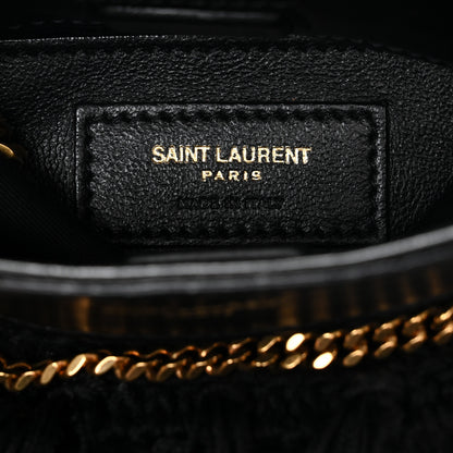 Saint Laurent Crochet Fringe Grace Small Hobo Bag Black 6 of 10
